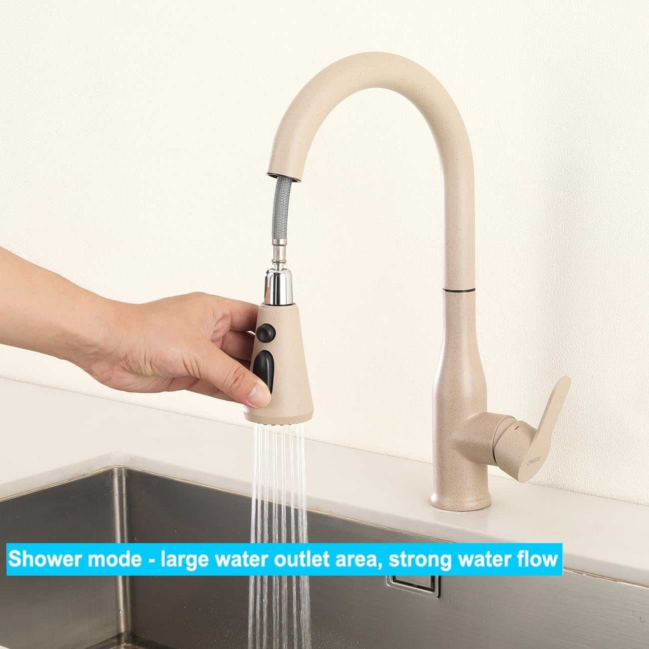 Baterie sanitara cu cap extensibil, oțel inoxidabil, NOU, Factura