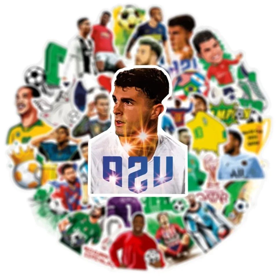 Set 50 abțibilduri stickers Football Star Neymar Messi Ronaldo laptop