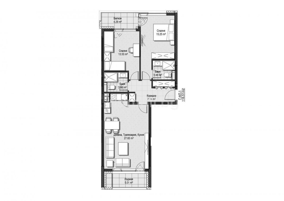 Продава се Тристаен апартамент в София, Витоша - 116 кв.м за 2216 €/кв.м - Снимка #3