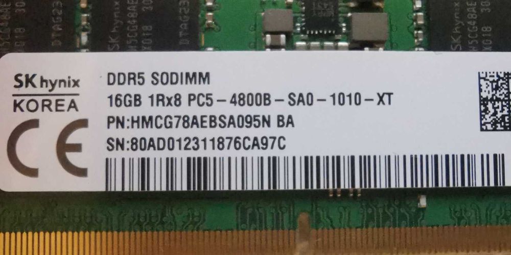 RAM SОDIMM памет SKHynix 32Gb (2x 16Gb) DDR5 4800 Mhz 262 pin CL40
