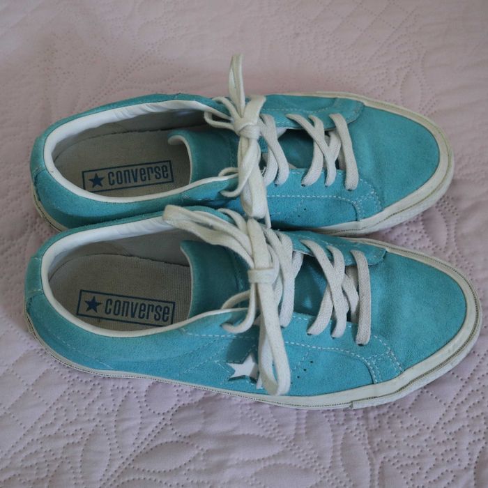 Свежи тюркоазени ниски кецове "Converse"