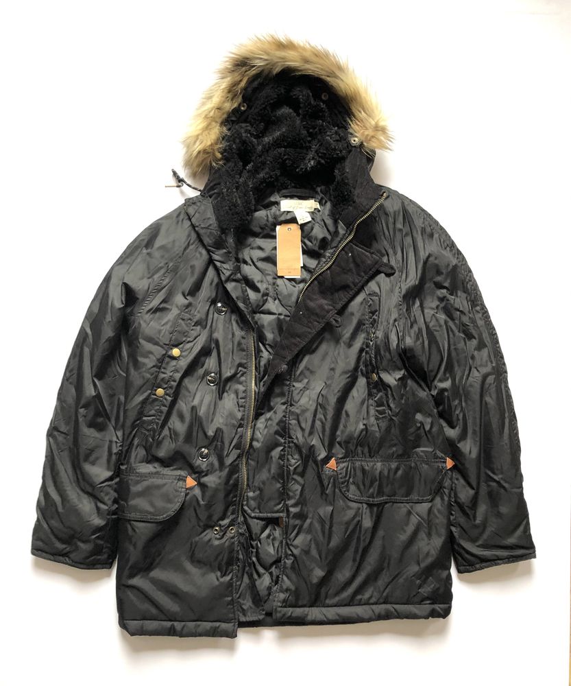 Geaca Iarna H&M Parka cu Gluga Blana Negru Barbati | Marime L