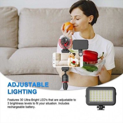 BOYA BY-VG350 Vlogger Kit cu microfon BY-MM1+, Lampa Led, Mini trepied