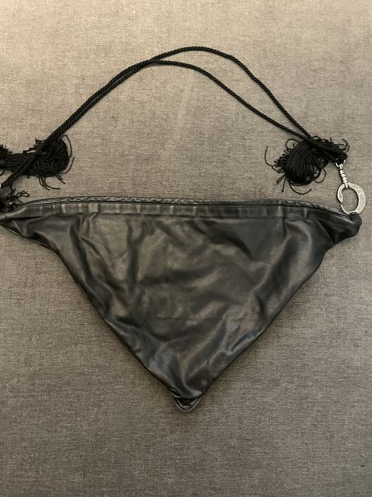 Кожена чанта с цветя