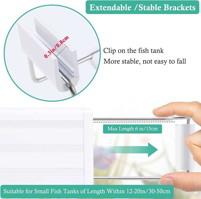 НОВО! LED осветление за аквариум, лампа, 40–60 см, пълен спектър