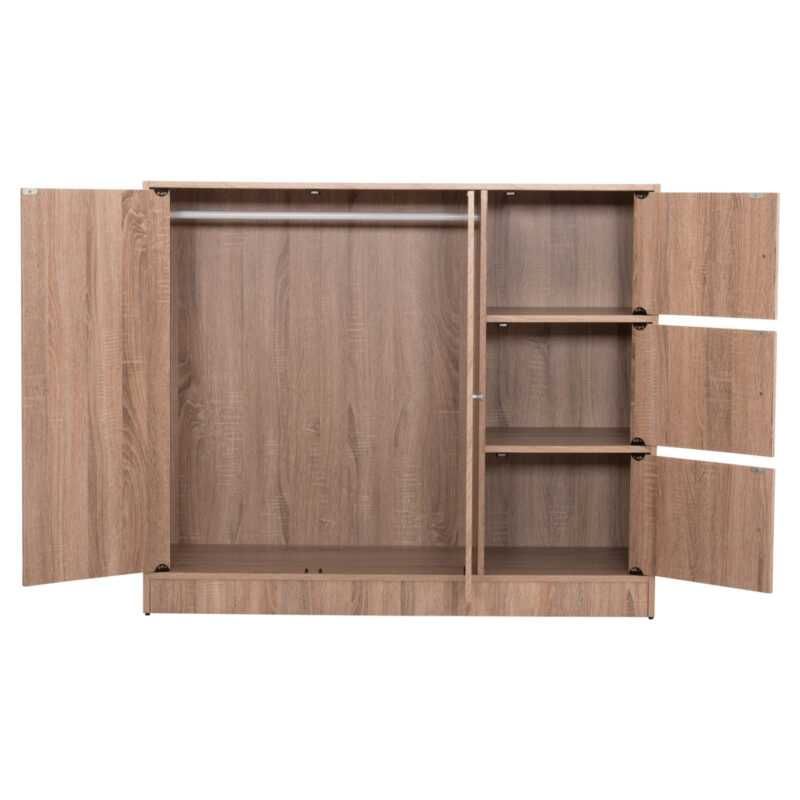Шкаф, MATIN, Сонома, Бял, Пдч, 117х39.5х99см.