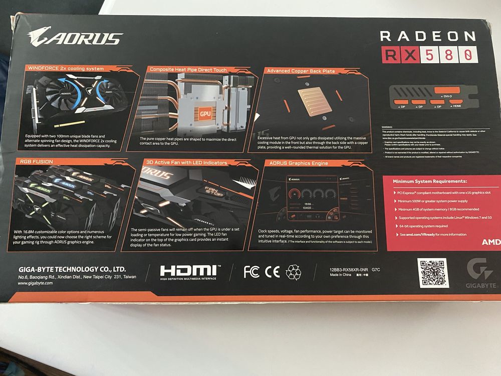 Видео карта Gigabyte AORUS XTR RX580 8GB