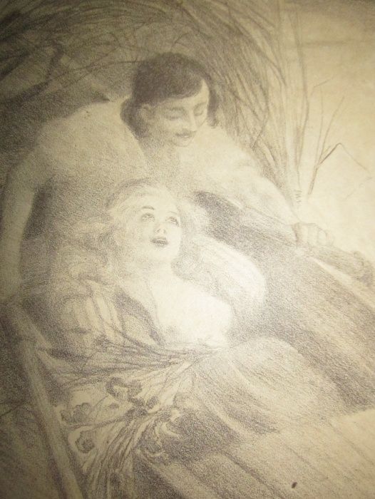 Adolphe-Léon Willette (1857–1926) originala litografie veche