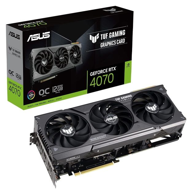 Asus TUF Gaming OC RTX 4070. Монстр охлаждение!