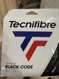 Кордаж за тенис на корт Tecnifibre Black Code 16/1.28