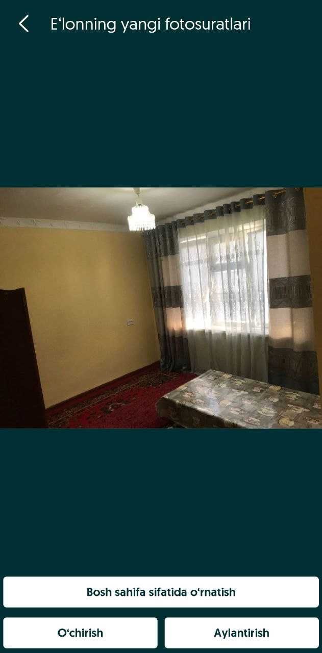 Urganch shahrida vokzal ga yaqin 2 xonali kvartira ijaraga beriladi