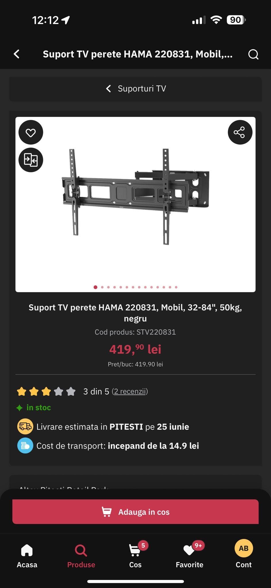 Vând TV LG OLED C4 + suport Hama + 2 ani garantie