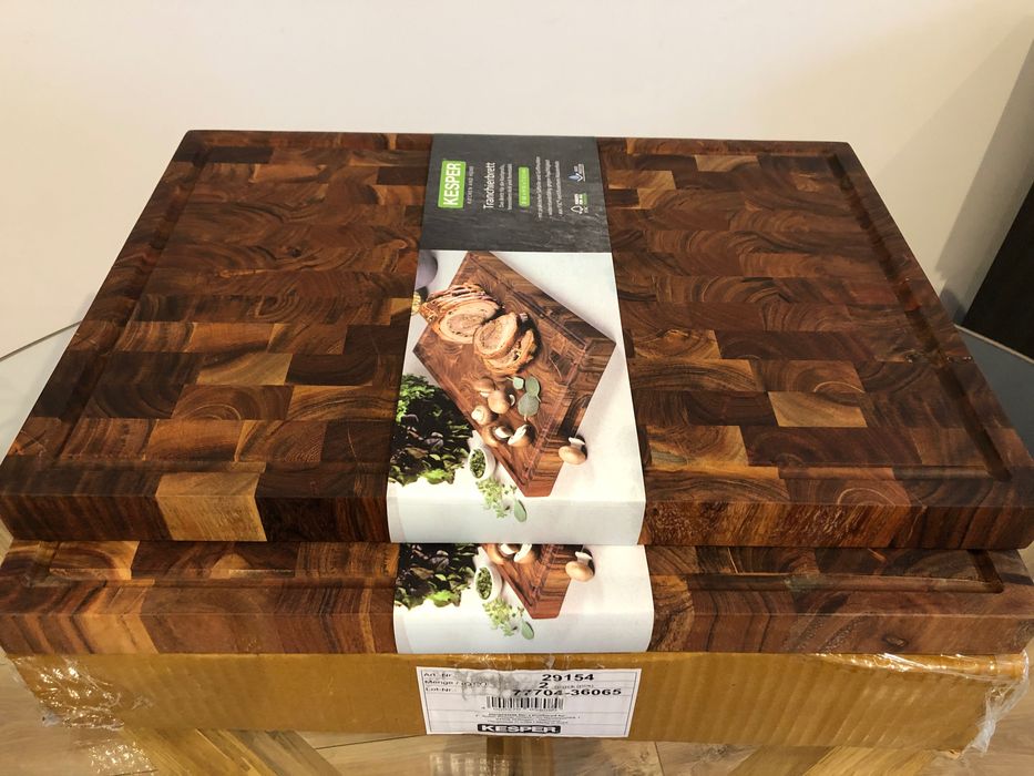 Професионална дъска за рязане акация 50 x36x3.5 cм-- НОВИ 4 бр.