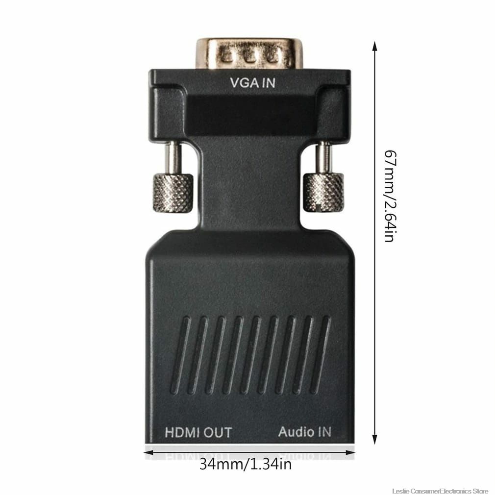 Переходник  конвертер VGA на HDMI ноутбук монитор проектор