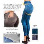 Colanti talie inalta,imitatie blugi