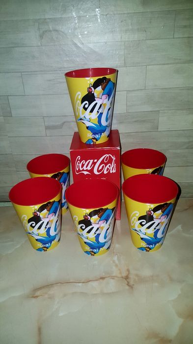 pahare plastic Coca Cola-Pepsi-Lipton-Pink