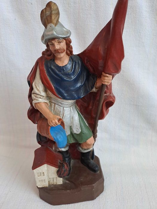 Sfantul Florian statueta lemn 35 cm