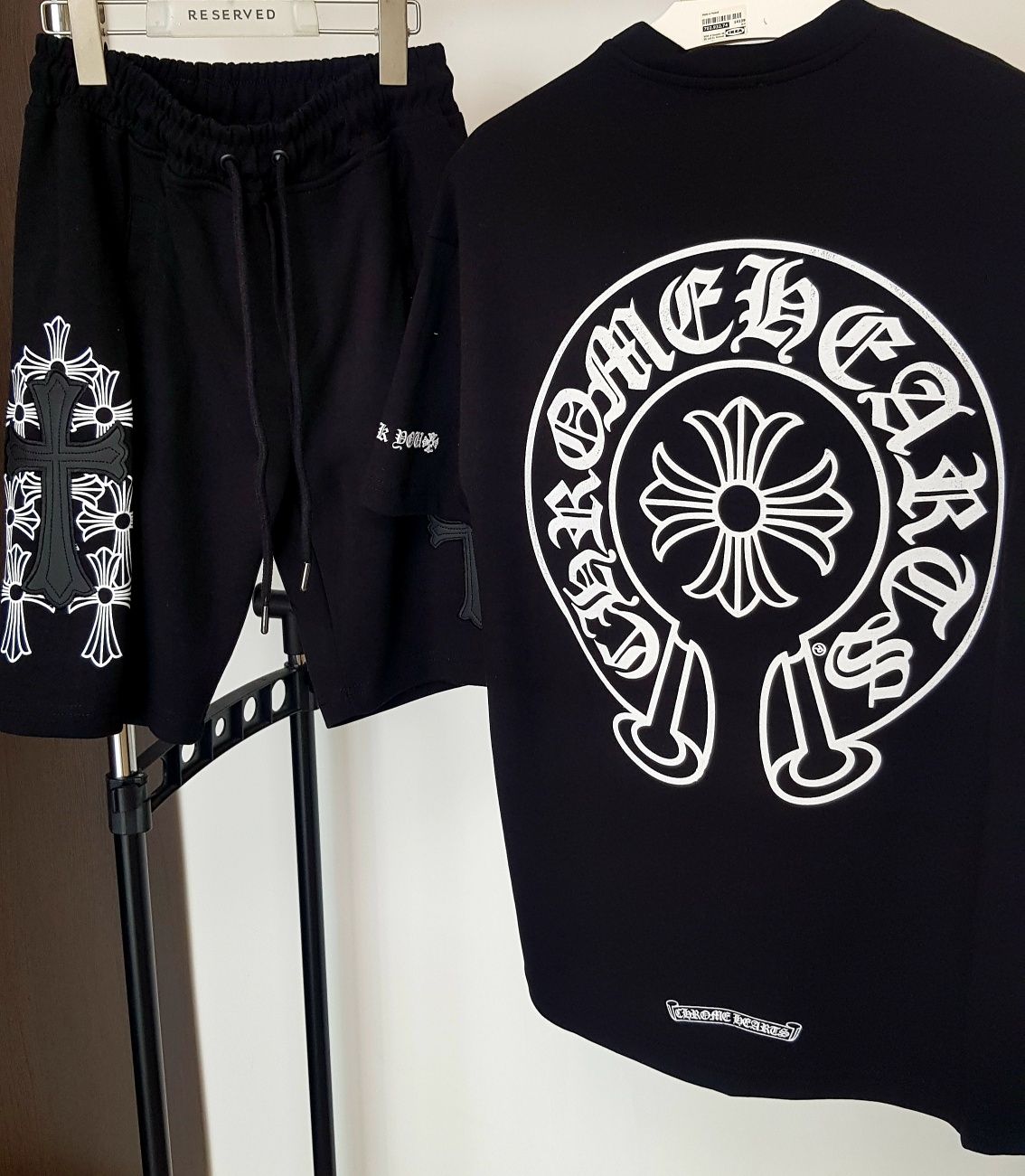 Compleu Chrome Hearts alb/negruAmiri  Off White Denim Synah