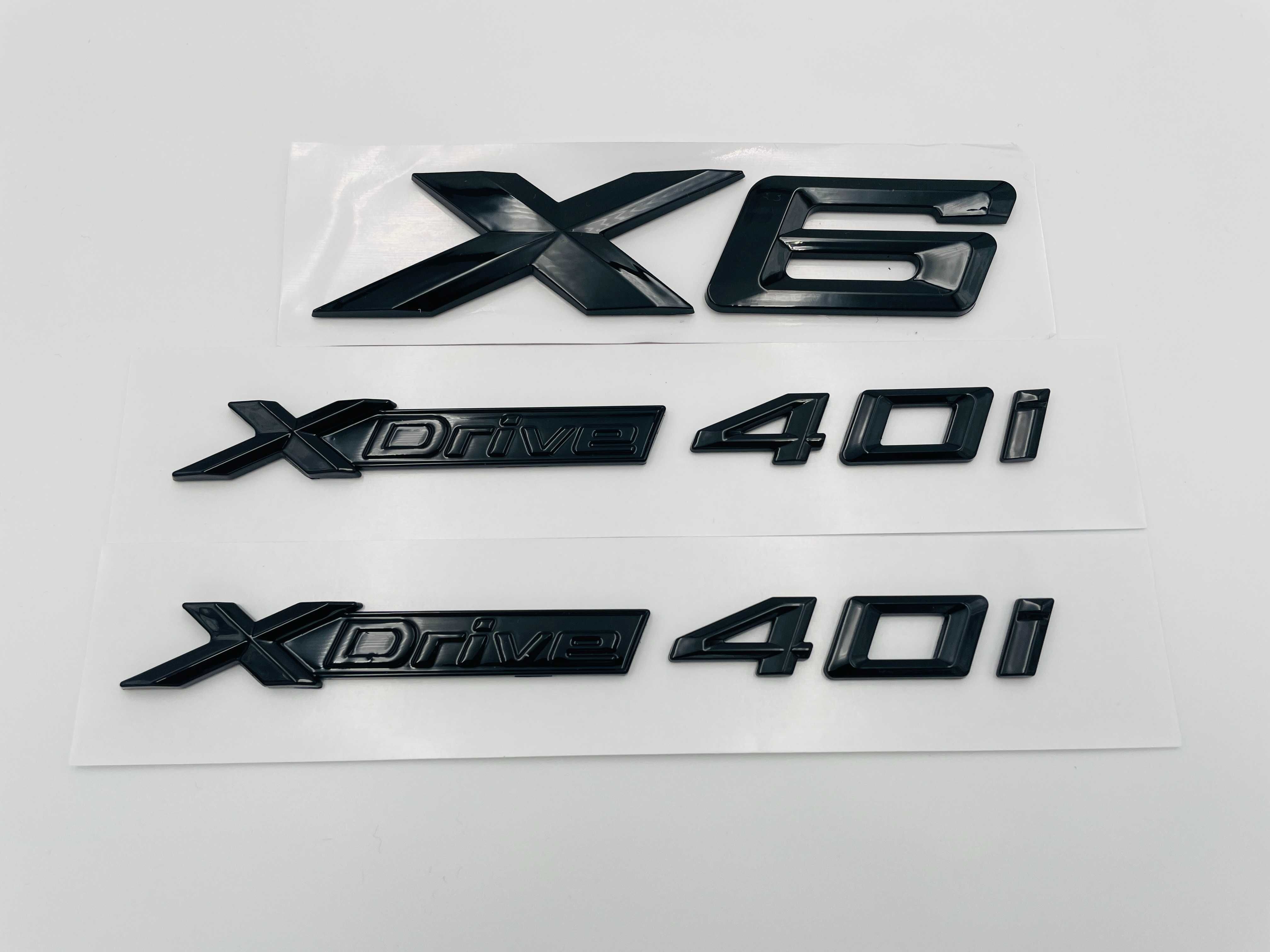 Set embleme compatibile BMW X6 x-drive 40i negru