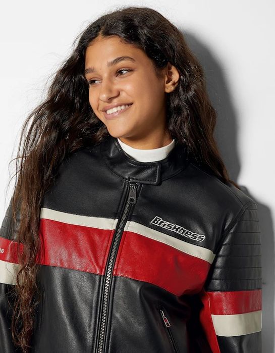 Geaca Bershka cropped motocross