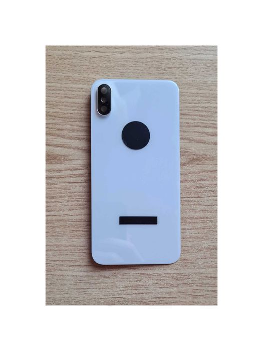 Sticla carcasa - Capac spate alb - pentru iPhone XS cu geam camera