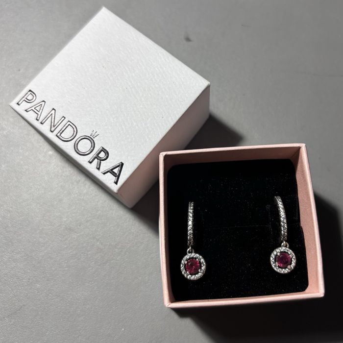 Cercei pandora argint 925 noi nepurtati (cu punga si cutie)