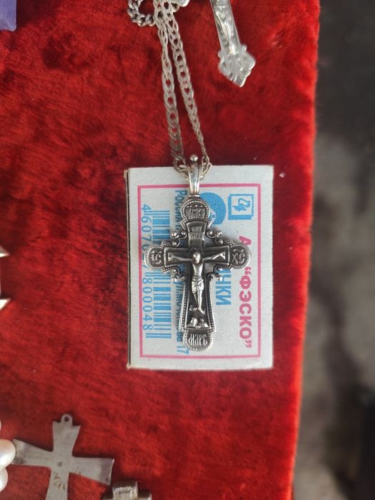 Крестик серебряные 925 проба