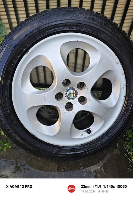 Jante + cauciucuri de iarna , alfa Romeo 147