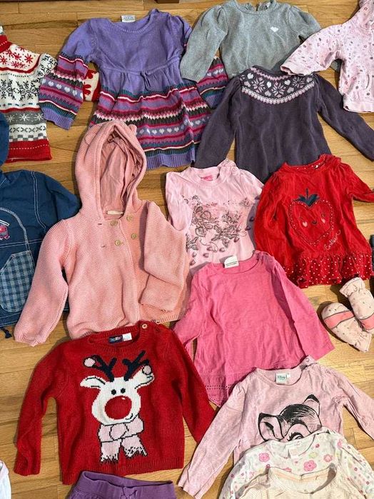 Комплект дрехи есен/зима за момиче 86/92 - 30 части