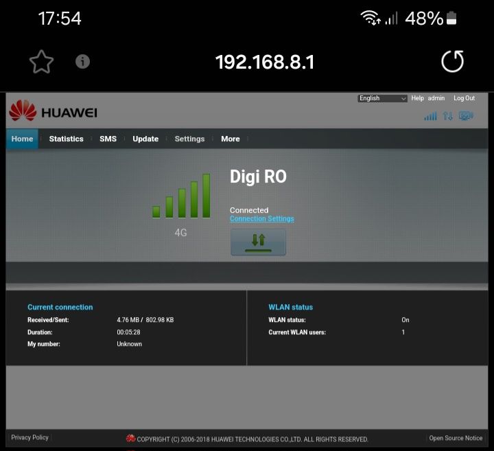 Router Huawei E5186 cu SIM Modem 4G+ Hotspot WiFi Decodat cu Antenă