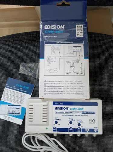 EDISION CAM-300 многодиапазонен ТВ усилвател 2UHF, 1VHF/FM