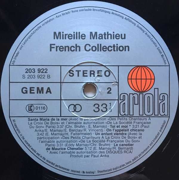 Пластинки винил ФИРМЕННЫЕ Mireille Mathieu