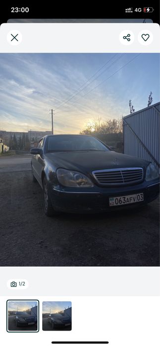Продам мерс s500 год выпуска 2000, обьем 3,2