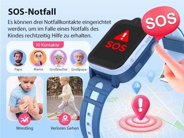 Детски 4G смарт часовник с GPS проследяване, обаждания, SOS бутон