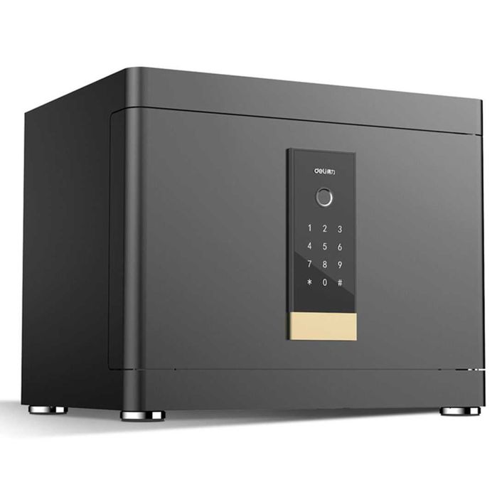Сейф Deli 4111 биометрический+электронный код+ключ 300x380x290мм 19 кг