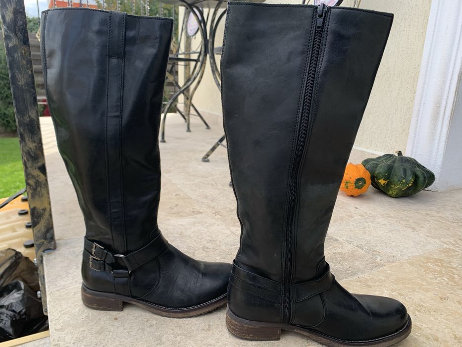 Cizme lungi de piele naturala