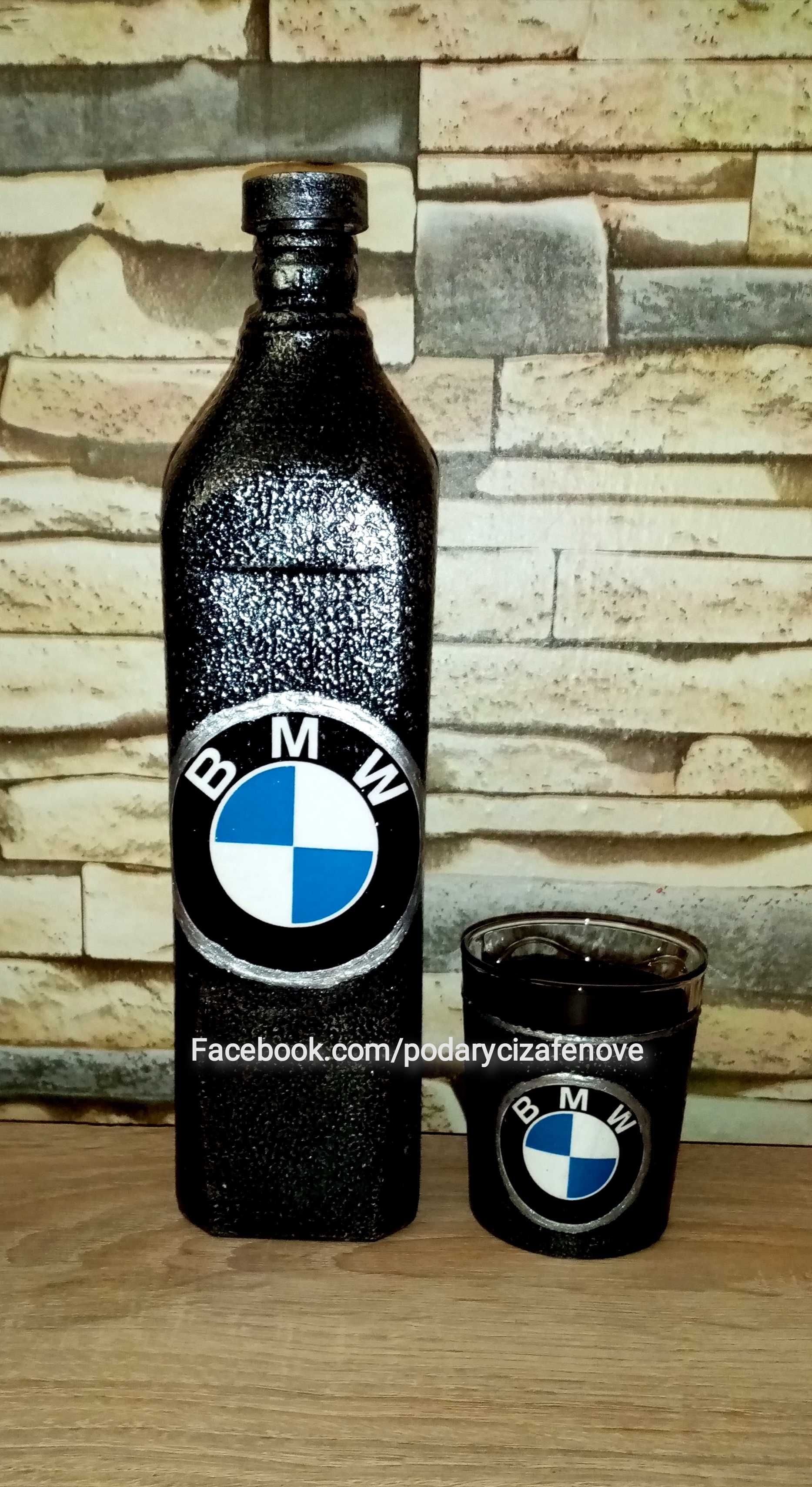 Подарък за фен на BMW (БМВ)- Бутилка, ръчна изработка