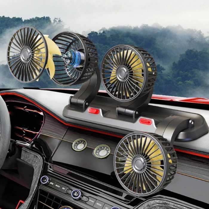 Троен вентилатор 12V за автомобили, бусове Вентилатор с 3 перки 12V