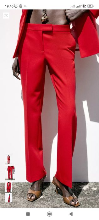 Червен костюм Зара