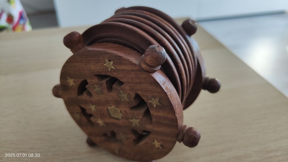 Suport pahare lemn de trandafir