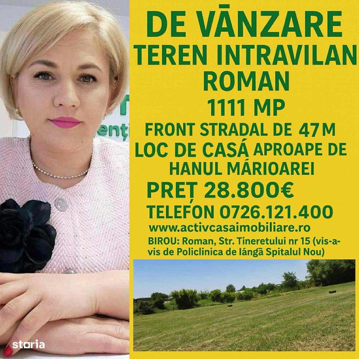 Teren intravilan Roman