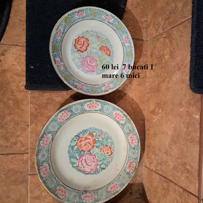 set farfurii 12 persoane , pahare , cani