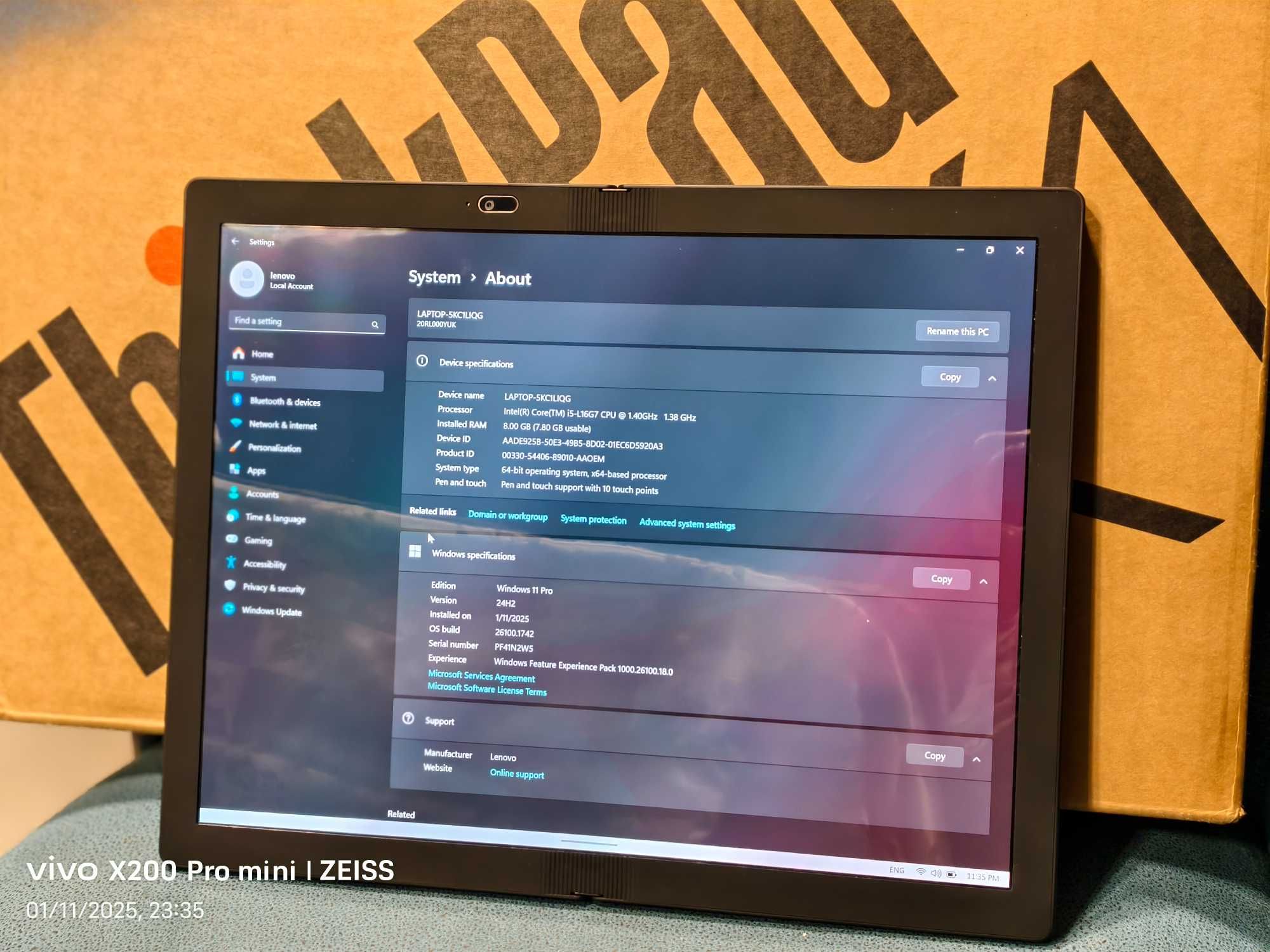 Lenovo ThinkPad X1 Fold OLED Corei5 512 Nvme Гаранция! Комплект!