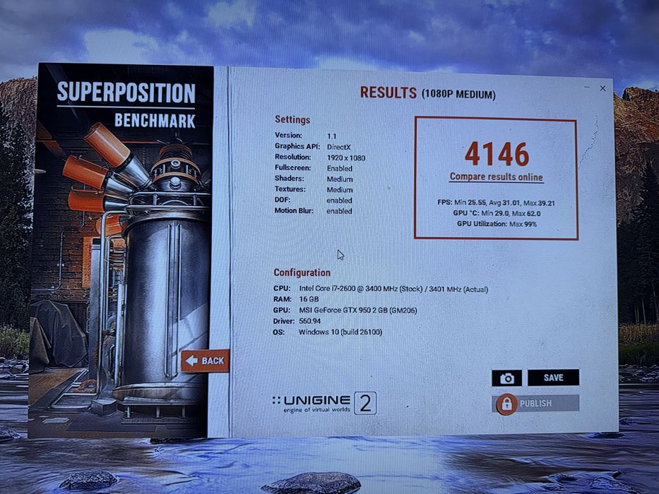 Pc intel i7 2600, 16gb ram, Nvidia GTX 950 2gb, hdd 1tb