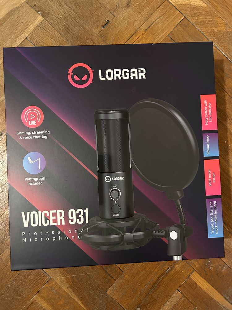 ЧИСТО НОВ Професионален Микрофон Lorgar Voicer 931