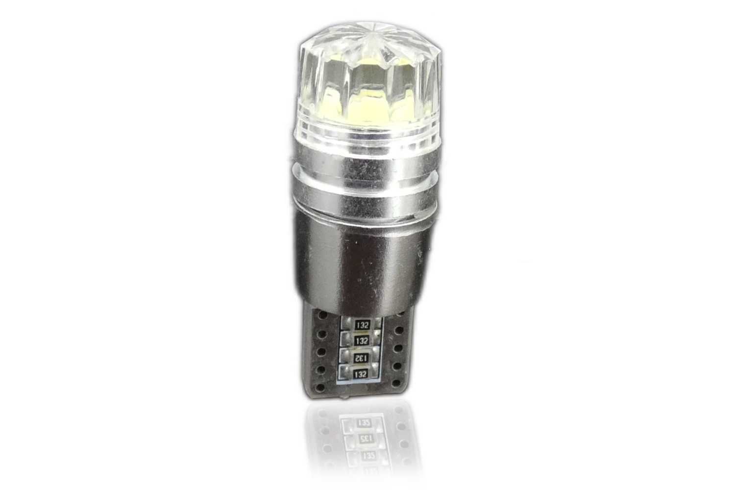 LED Лед Диоднa Крушкa За Габарит Т10 W5W 12V COB Canbus бяла или синя