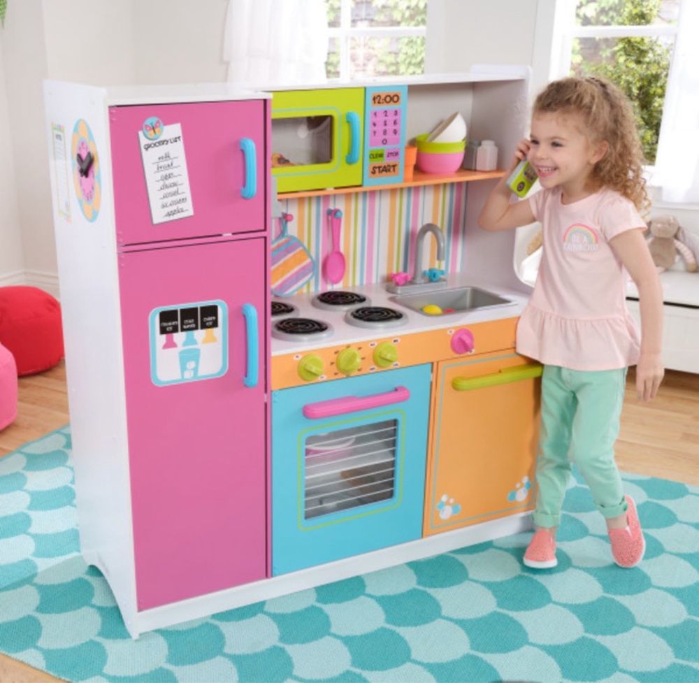 Кухня за деца KidKraft Deluxe Big & Bright Kitchen, 3+