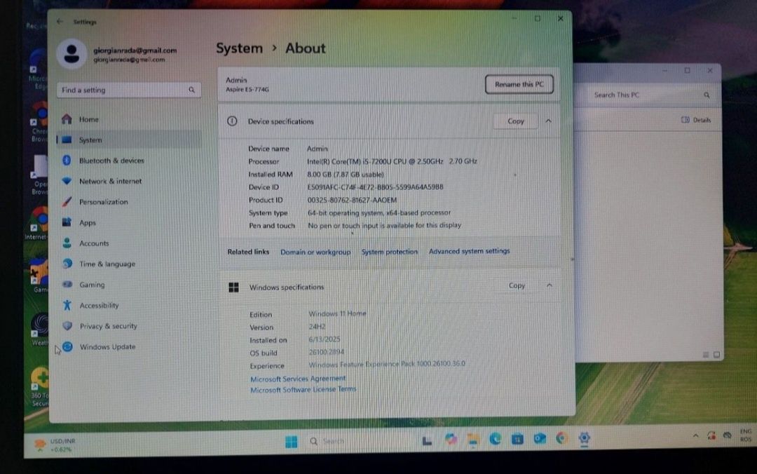 Laptop Acer Aspire E5