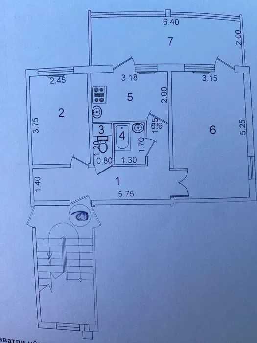 Продаётся 2-комнатная квартира на Куйлюк массив - 5!