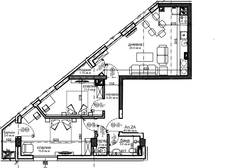 Продава се Тристаен апартамент в София, Красна поляна 2 - 94 кв.м за 1393 €/кв.м - Снимка #1
